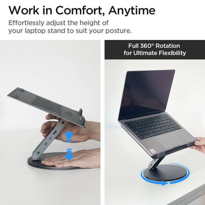 Spigen LD204H stalak za laptop, Srebrni