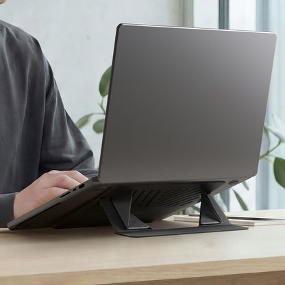 Spigen Slim Fold LD201-S6 stalak za laptop max. 14 inča, Crni AMP11115