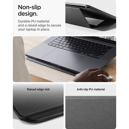 Spigen Slim Fold LD201-S7 stalak za laptop max. 14 inča, Crni AMP11116