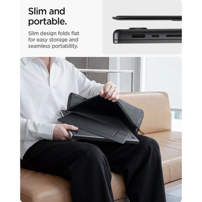 Spigen Slim Fold LD201-S7 stalak za laptop max. 14 inča, Crni AMP11116