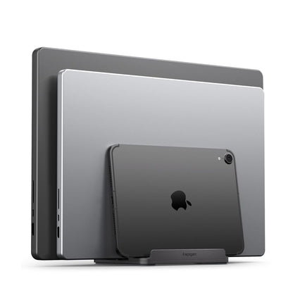 Vertikalni stalak Spigen LD208S4 Two za laptop debljine 14mm - 27mm, Sivi AMP10640