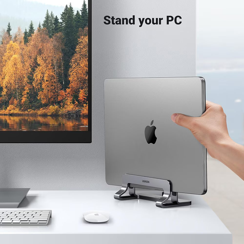 Vertikalni stalak UGREEN LP258 (29277) za prijenosno računalo debljine 12mm - 26mm, Srebrni