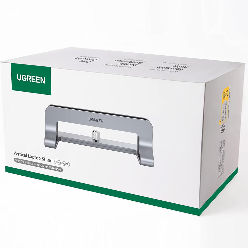 Vertikalni stalak UGREEN LP258 (29277) za prijenosno računalo debljine 12mm - 26mm, Srebrni