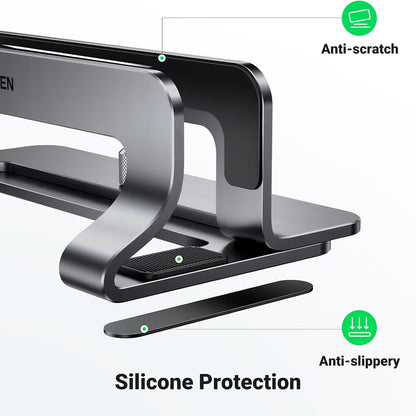 Vertikalni stalak UGREEN LP258 (29277) za prijenosno računalo debljine 12mm - 26mm, Srebrni