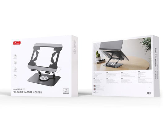 Stalak XO Design C153 za laptop do 17.3 inča, Crni