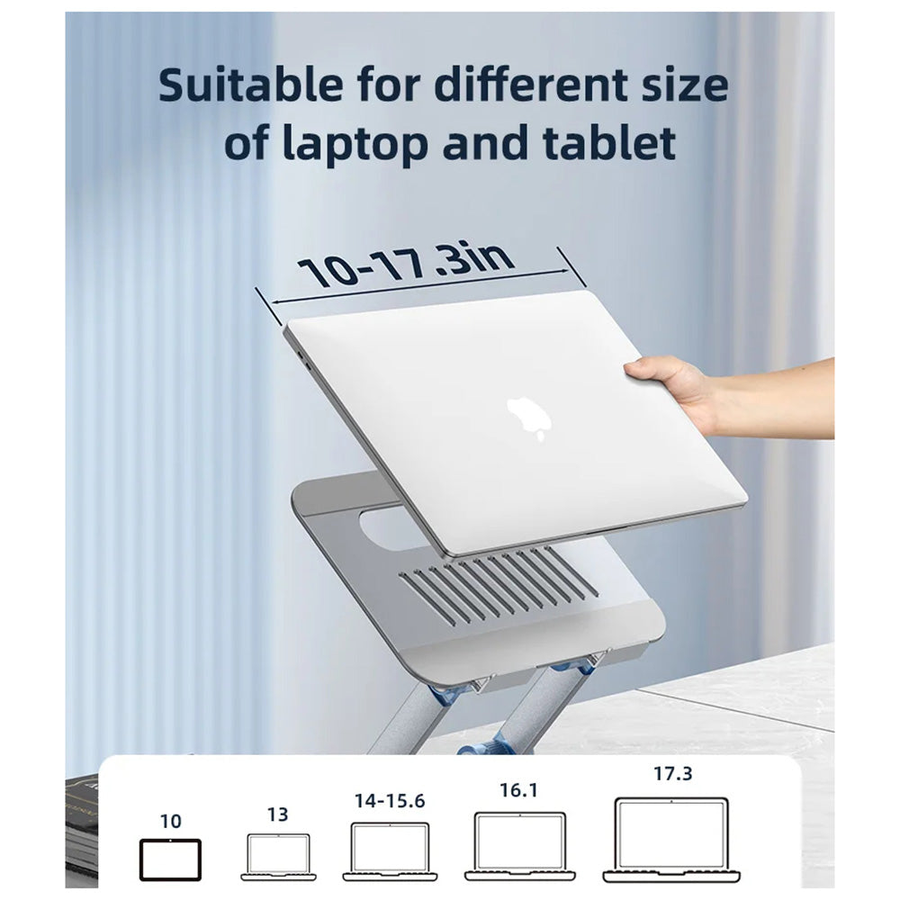 Stalak Yesido LP06 za laptop 10 inča - 17,3 inča, Srebrni