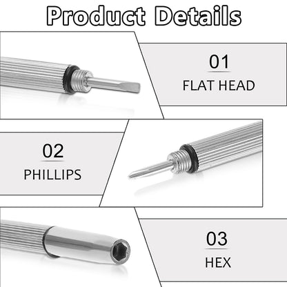 Odvrtač Techsuit ST1 za Naočale, Srebrna