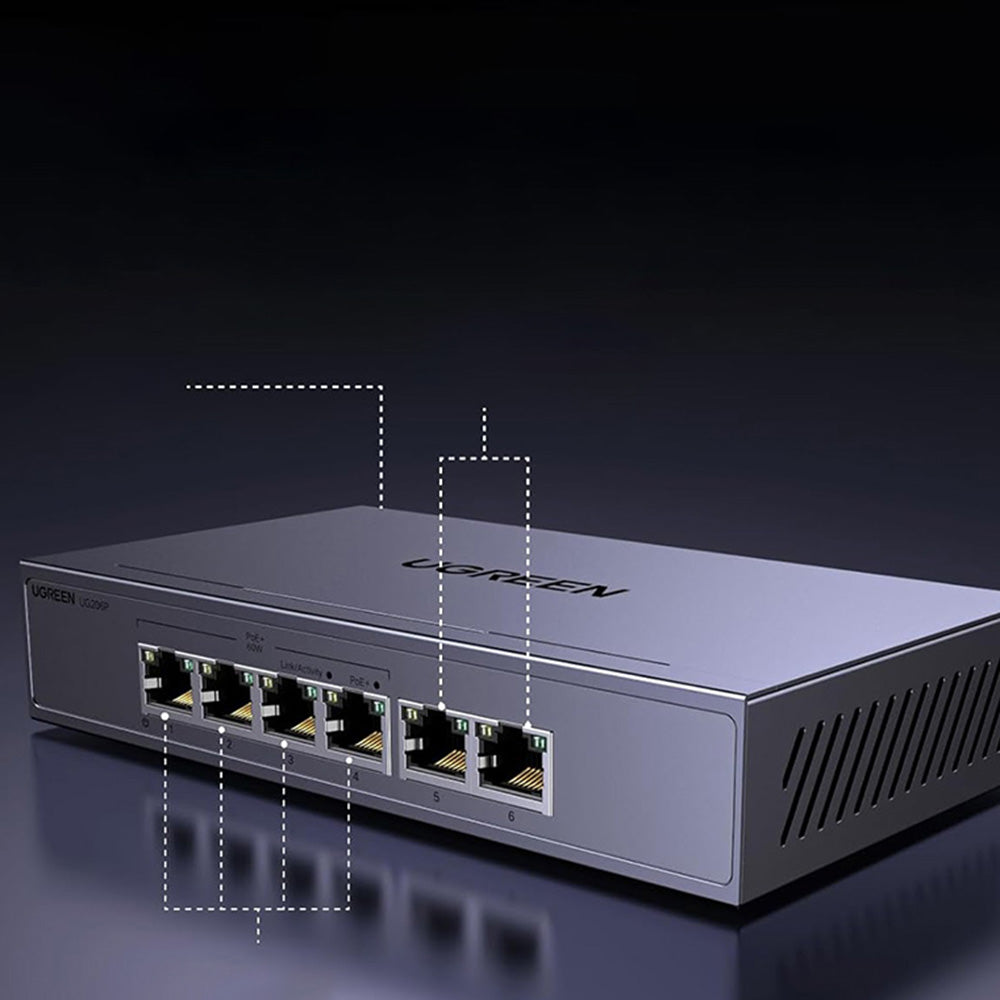 Mrežni prekidač UGREEN CM741 (35371EU), Siva
