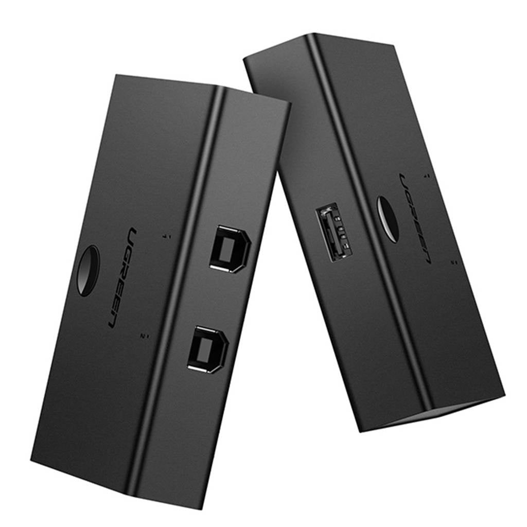 Switch USB UGREEN US158, 2 x USB-B, Crni