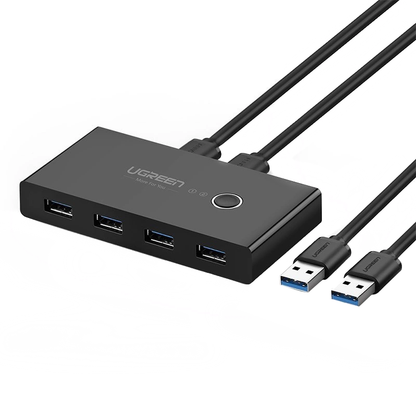 Switch USB UGREEN US216 (30768) Two Sharing Box New Version, 4 x USB-A 3.0, Crna