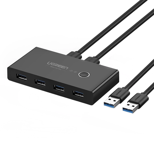 Switch USB UGREEN US216 (30768) Two Sharing Box New Version, 4 x USB-A 3.0, Crna