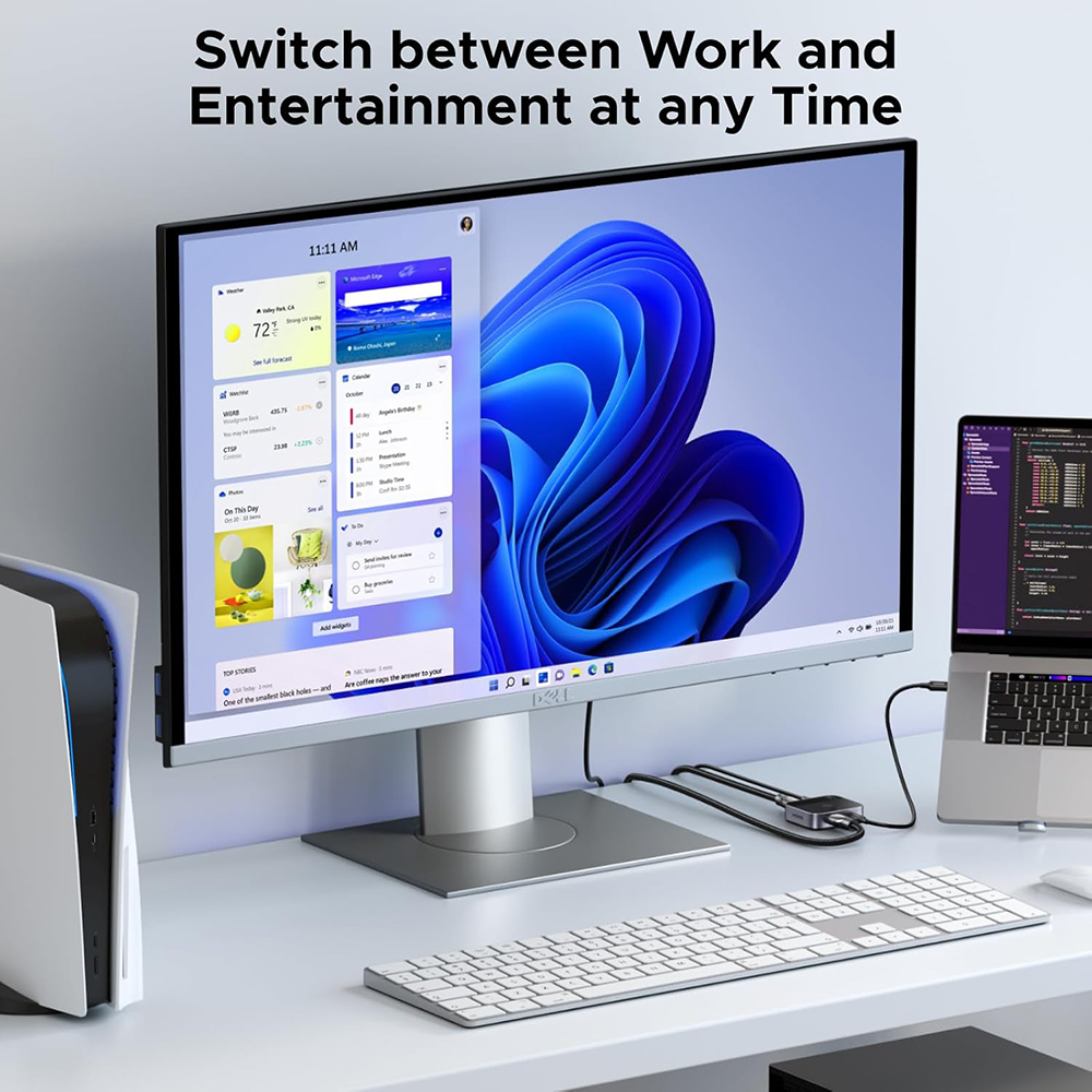 HDMI / USB-C Video Prekidač UGREEN AW503 (55452), Siva, Obnovljeno