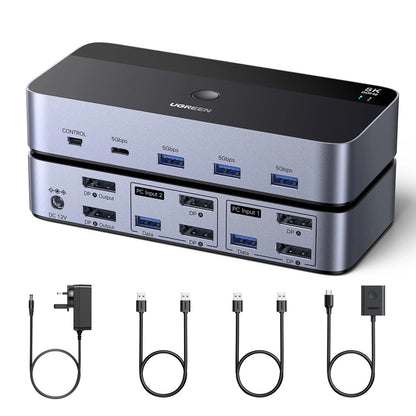 Switch Video DisplayPort UGREEN AK700 (55851), Sivi