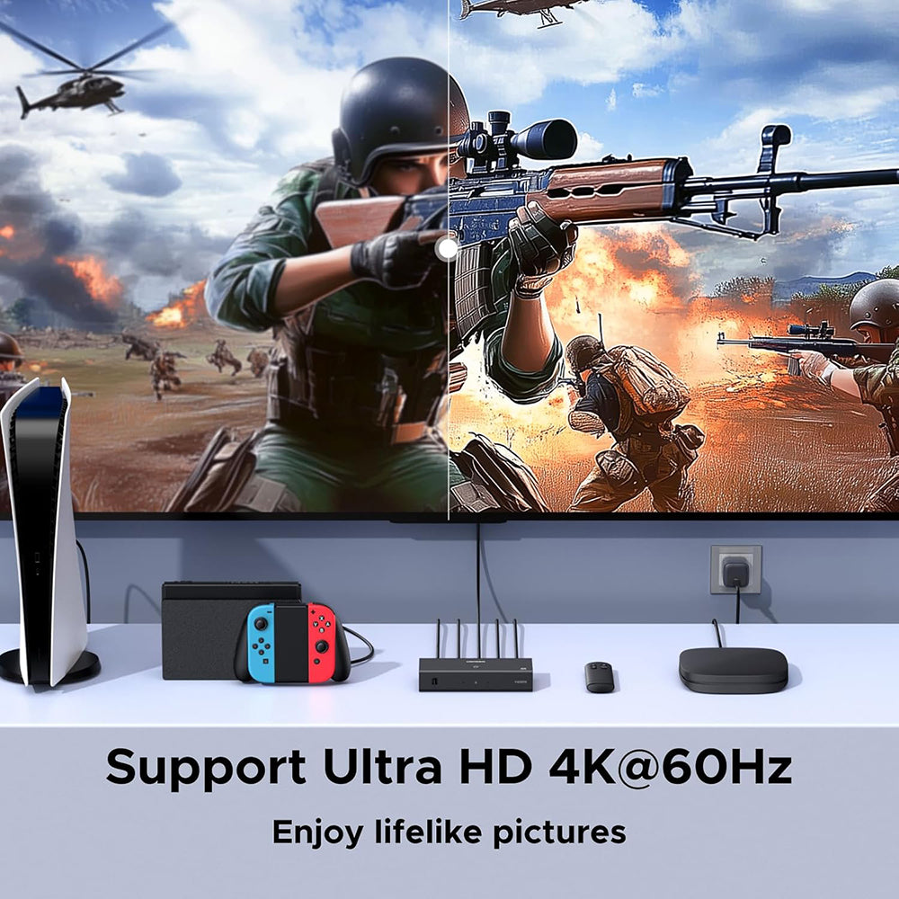 Switch Video HDMI UGREEN AW504 (55857), Crni