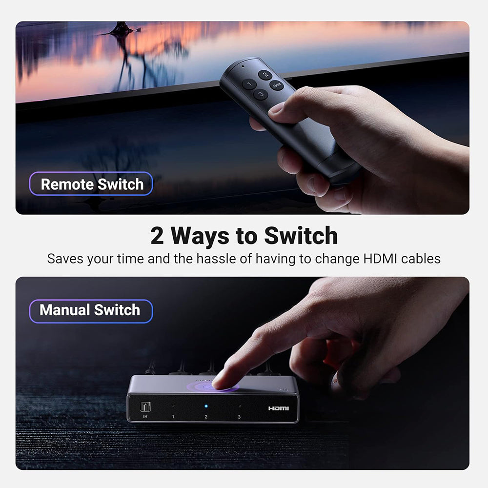 Switch Video HDMI UGREEN CM624 (15604), Sivi
