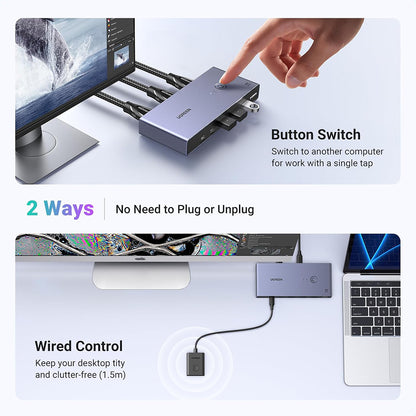 Switch Video UGREEN CM692, Sivi