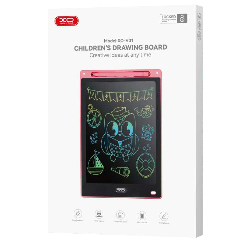 Tablet za crtanje / pisanje XO Design V01, 10 inča, roza