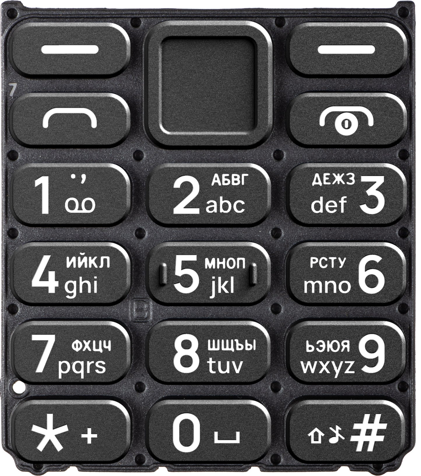 Cirilična tipkovnica za HMD 110 / Nokia 110 (2024), crna