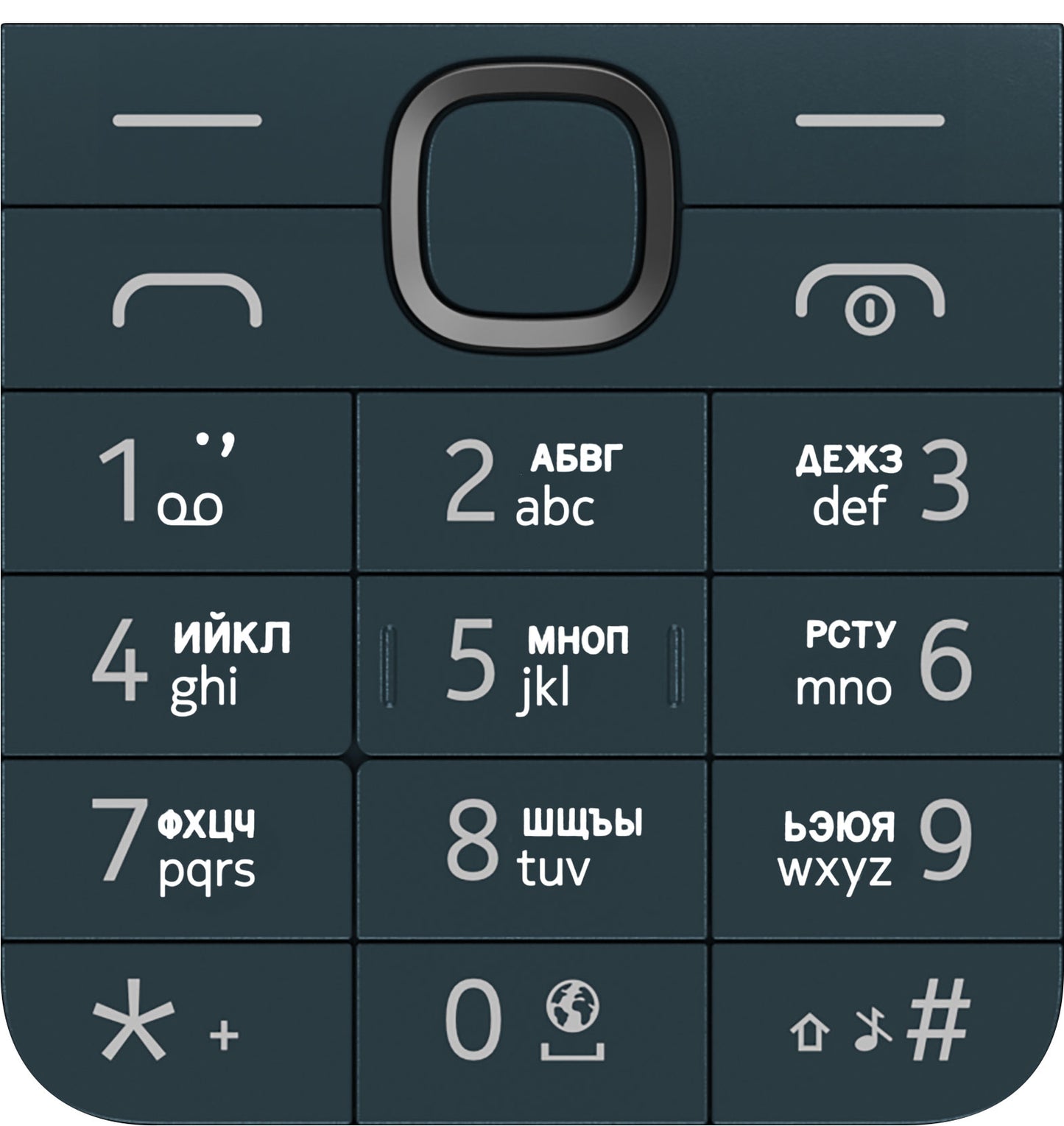 Ćirilična tipkovnica za Nokia 225 4G (2024), plava