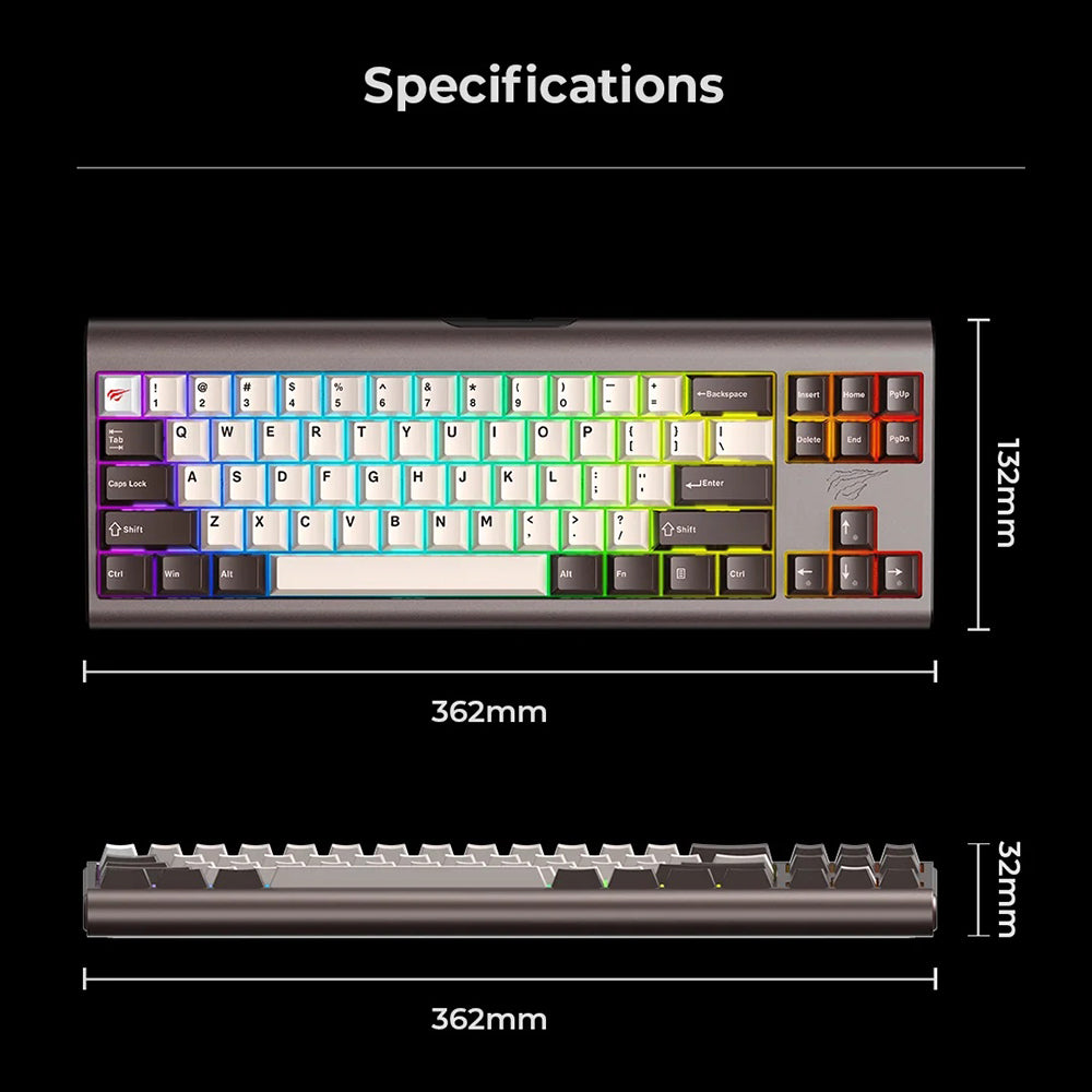 Gaming tipkovnica HAVIT KB896L, RGB, 1.2m, Roza