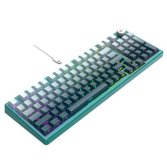 Gaming tipkovnica HAVIT KB899L, RGB, 1.8m, Bijelo Zelena