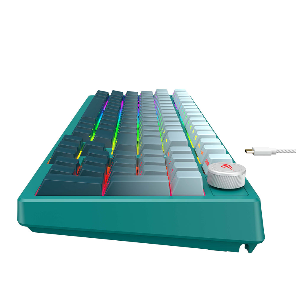 Gaming tipkovnica HAVIT KB899L, RGB, 1.8m, Bijelo Zelena