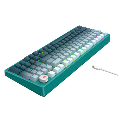 Gaming tipkovnica HAVIT KB899L, RGB, 1.8m, Bijelo Zelena