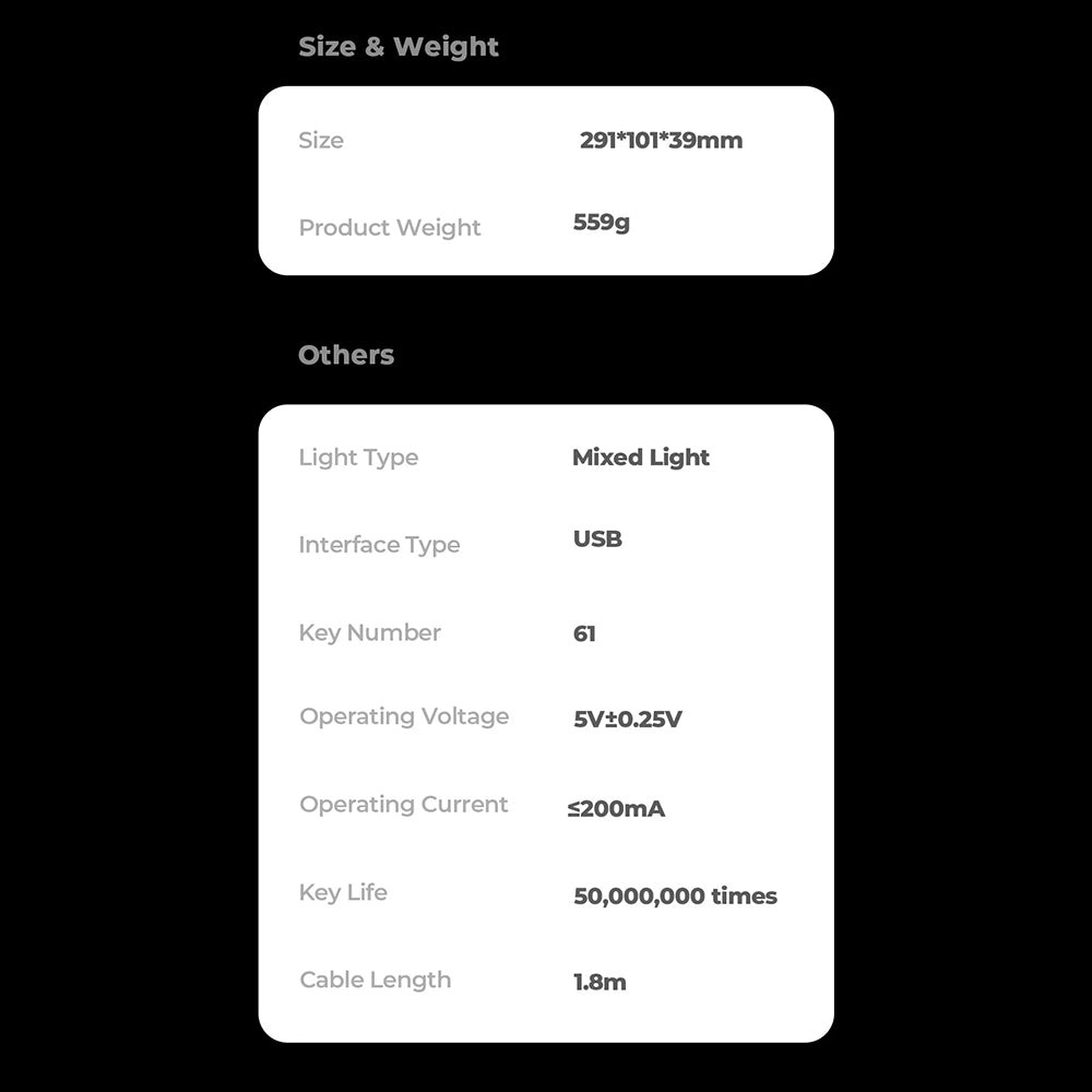 Tipkovnica za igranje HAVIT KB903L, RGB, 1.8m, Bijela