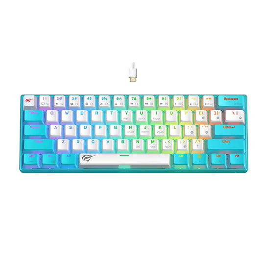 Gaming tipkovnica HAVIT KB903L, RGB, 1.8m, Bijelo Plava