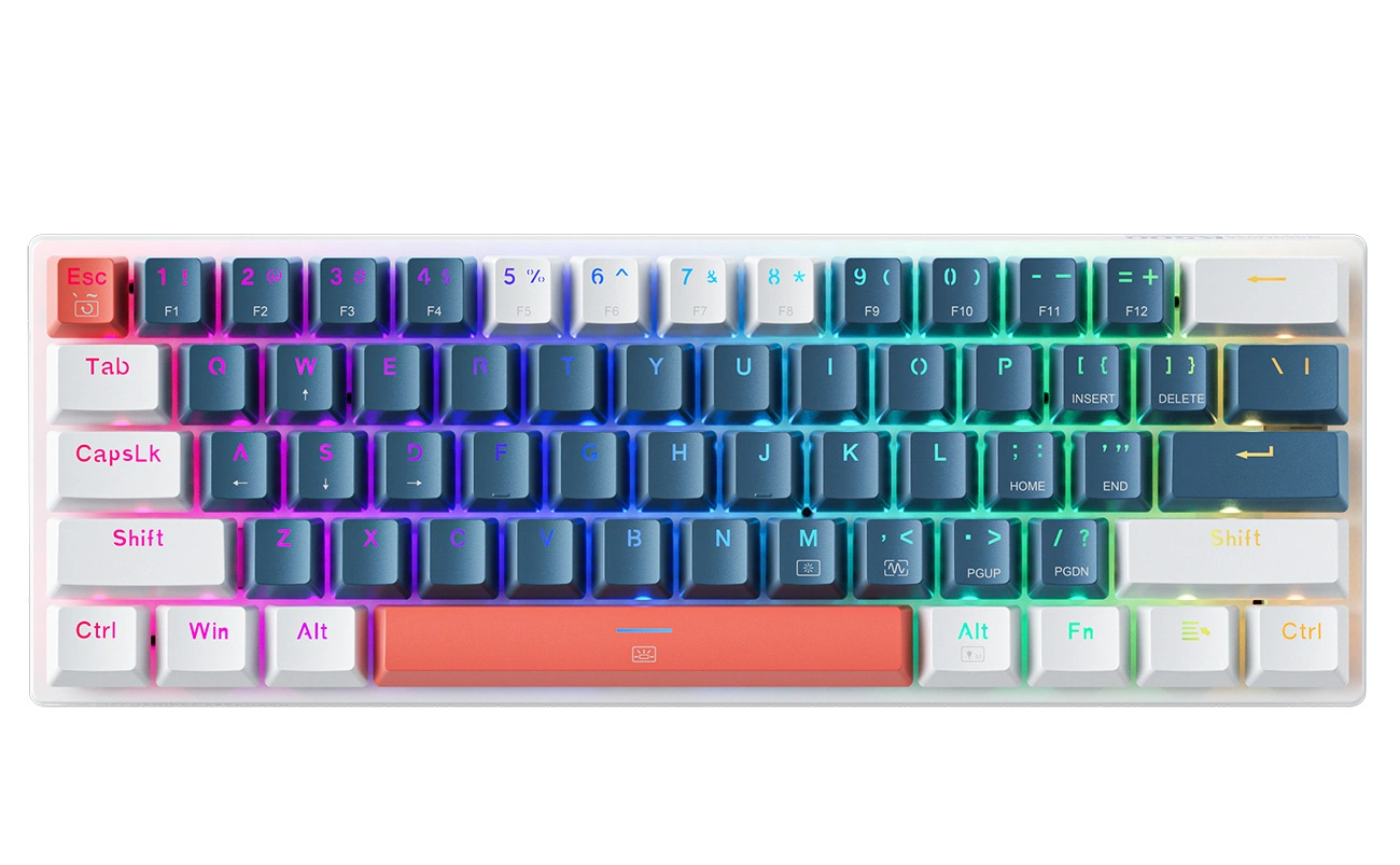 Gaming žičana USB tipkovnica Machenike K500-B61 Mechanical, RGB, Plavo Bijela