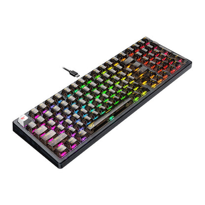 Gaming tipkovnica s USB kabelom HAVIT KB875L, RGB, 1.8m, Crna prozirna