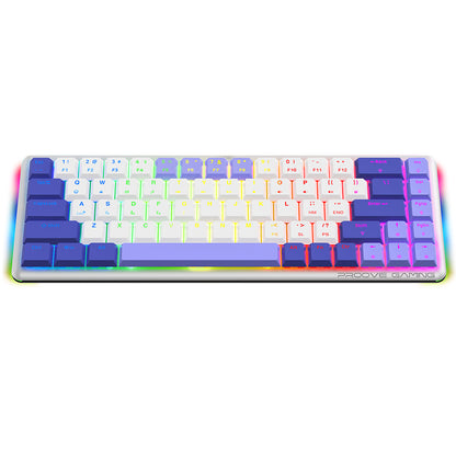 Bežična gaming tipkovnica Proove AFK, RGB, BT / Wi-Fi / Žičana, 1.5m, Bijela WKAFKEN22002
