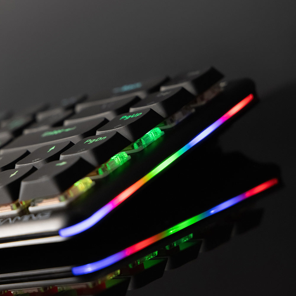 Bežična gaming tipkovnica Proove AFK, RGB, BT / Wi-Fi / Žičana, 1.5m, Bijela WKAFKEN22002