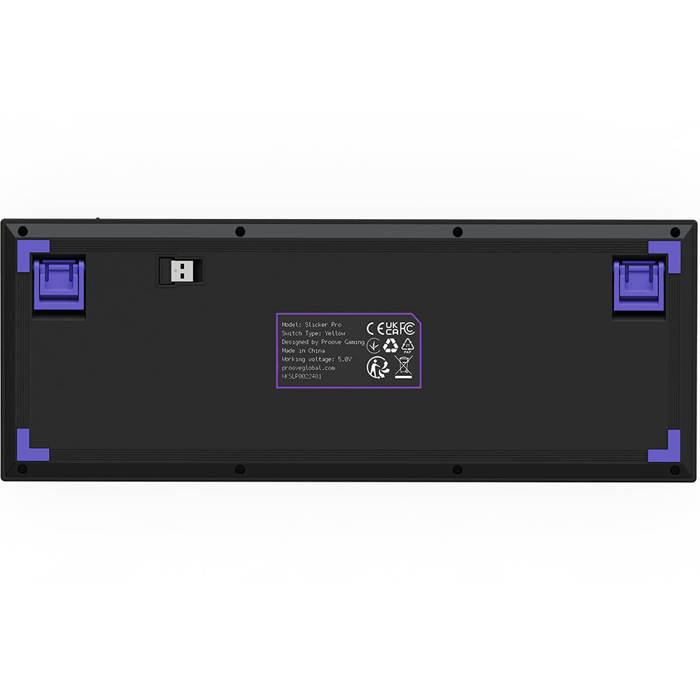 Bežična gaming tipkovnica Proove Slicker Pro, RGB, BT / Wi-Fi / Žičana, 1.8m, Crna WKSLPEN22416