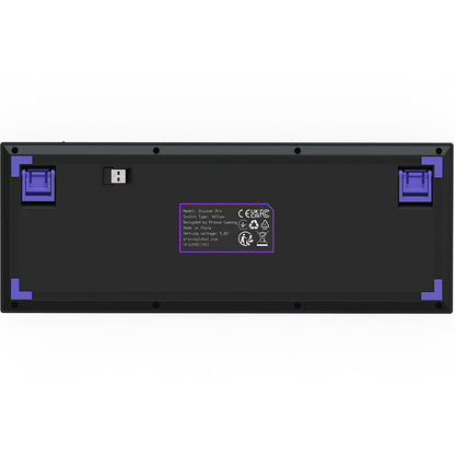 Bežična gaming tipkovnica Proove Slicker Pro, RGB, BT / Wi-Fi / Žičana, 1.8m, Crna WKSLPEN22416