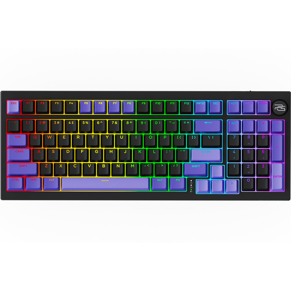 Bežična gaming tipkovnica Proove Slicker Pro, RGB, BT / Wi-Fi / Žičana, 1.8m, Crna WKSLPEN22416