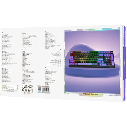 Bežična gaming tipkovnica Proove Slicker Pro, RGB, BT / Wi-Fi / Žičana, 1.8m, Crna WKSLPEN22416