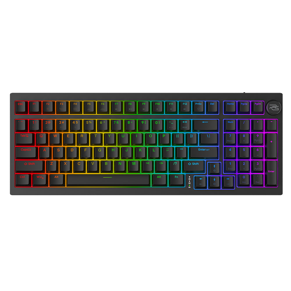 Bežična gaming tipkovnica Proove Slicker, RGB, BT / Wi-Fi / Žičana, 1.8m, Crna WKSLEN00022401