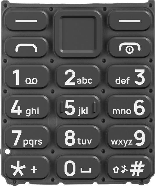 Latinska tipkovnica za HMD 105 / Nokia 105 (2024), crna