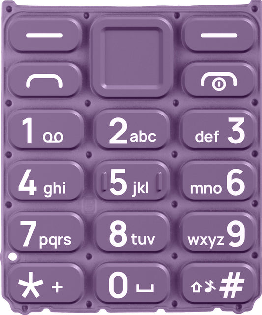 Latinska tipkovnica za HMD 105 / Nokia 105 (2024), ljubičasta