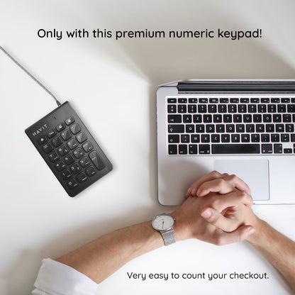 Numerička tipkovnica Wired USB HAVIT KB223, 1.5m, Crna