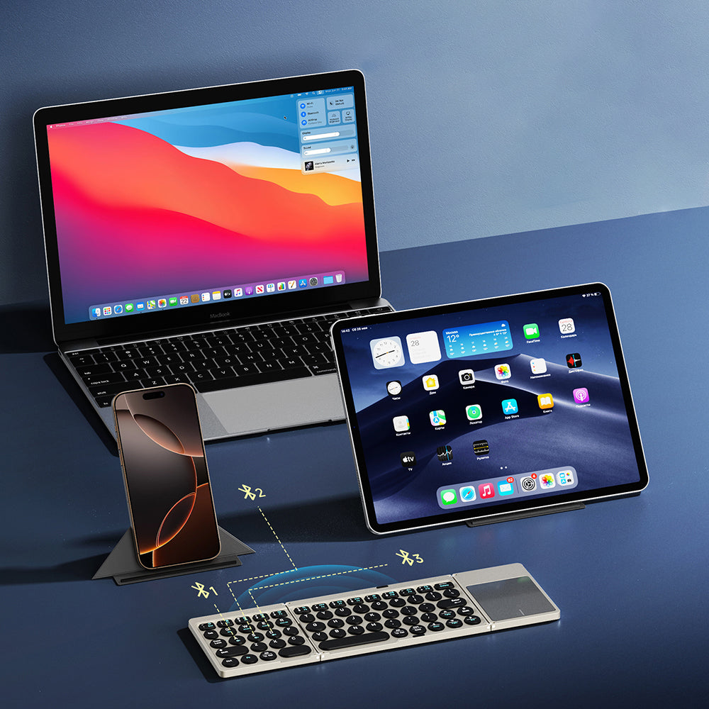 Sklopiva Bluetooth tipkovnica DUX DUCIS, Crna