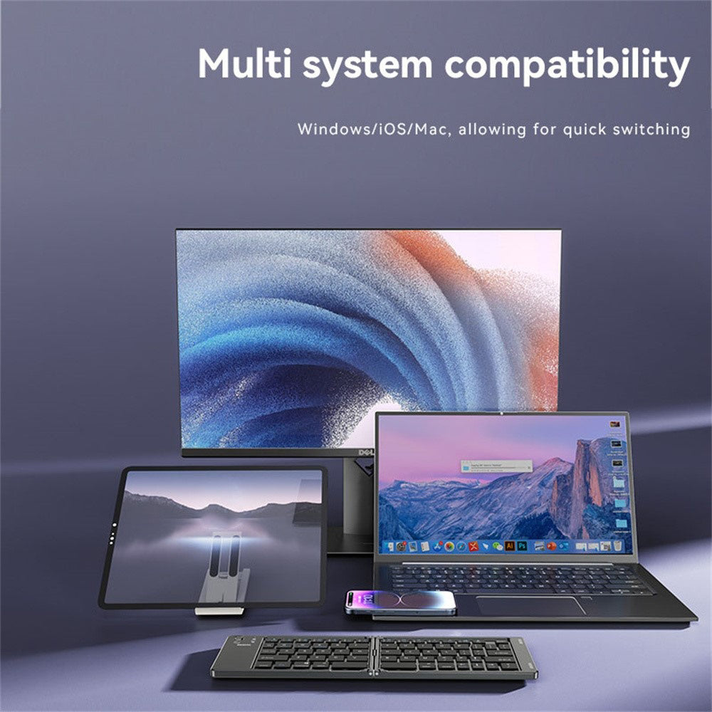 Sklopiva Bluetooth tipkovnica Yesido KB27, Crna