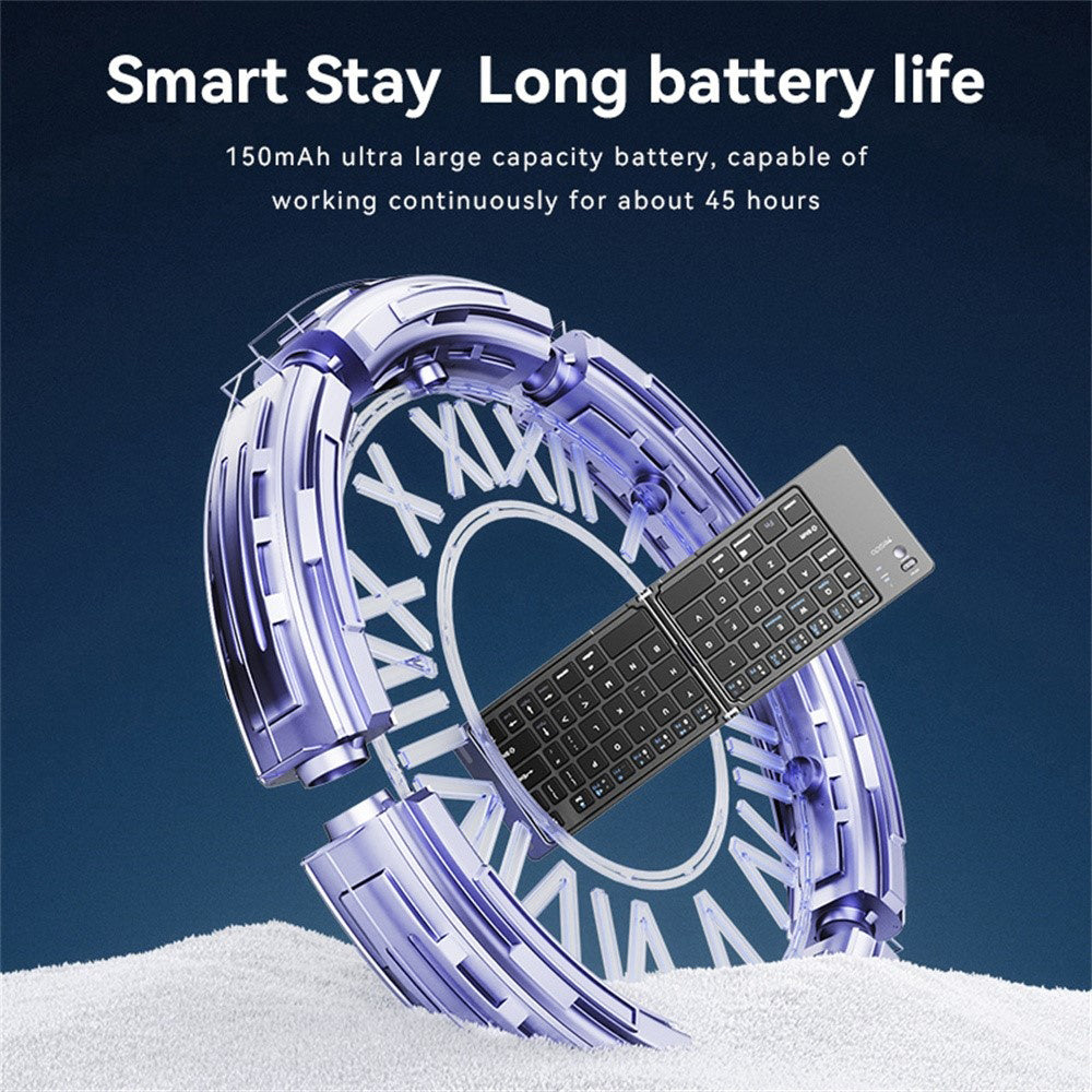 Sklopiva Bluetooth tipkovnica Yesido KB27, Crna