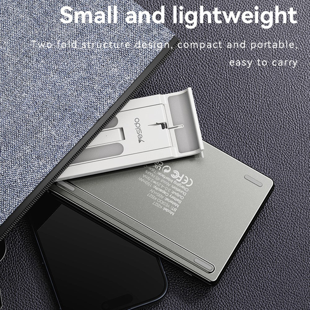 Sklopiva Bluetooth tipkovnica Yesido KB27, Crna