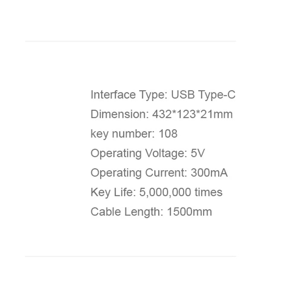 Tipkovnica Wired USB HAVIT KB252, USB-C, 1.5m, Crna
