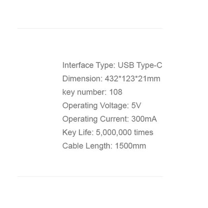 Tipkovnica Wired USB HAVIT KB252, USB-C, 1.5m, Crna