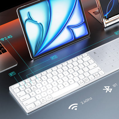 Bežična tipkovnica DUX DUCIS LK, BT / Wi-Fi, Bijela
