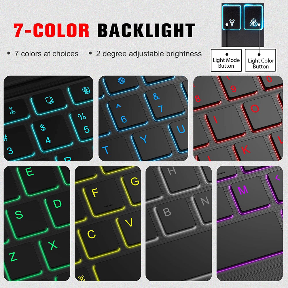 Bežična tipkovnica Techsuit WK1, RGB, Crna