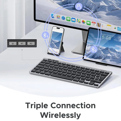 Bežična tipkovnica UGREEN 75049, BT / Wi-Fi, Crna